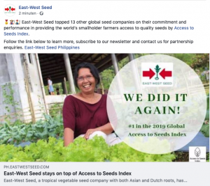 East West Seed Stays On Top Of Access To Seeds Index Access To Seeds